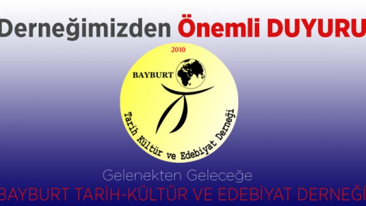 Derneğimizden Önemli Duyuru